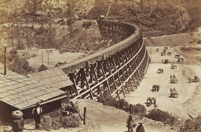 Ponte ferroviario sulla Central Pacific Railroad da Carleton E. Watkins